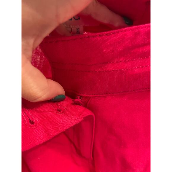 Acua Pink Barbie Linen XL Coastal Grandma Lagenlook Casual Straight Leg Pants - Picture 3 of 4